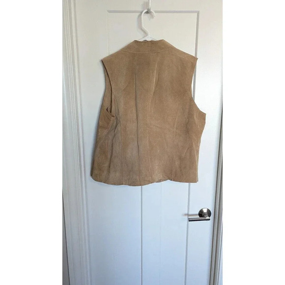 Leather Cutout Vest Coldwater Creek sz 2x - Picture 5 of 6
